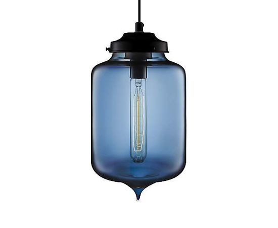 Подвесной светильник Crate and Barrel Turret Clear Hand-Blown Glass Pendant Light, фото 5