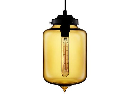 Подвесной светильник Crate and Barrel Turret Clear Hand-Blown Glass Pendant Light, фото 3