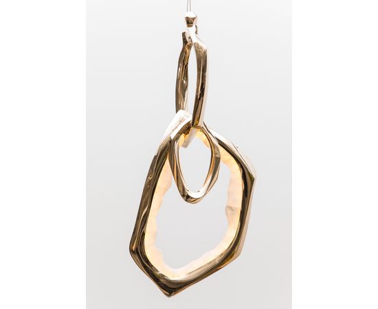 Подвесной светильник Markus Haase Bronze and Onyx Circlet Pendant, фото 9