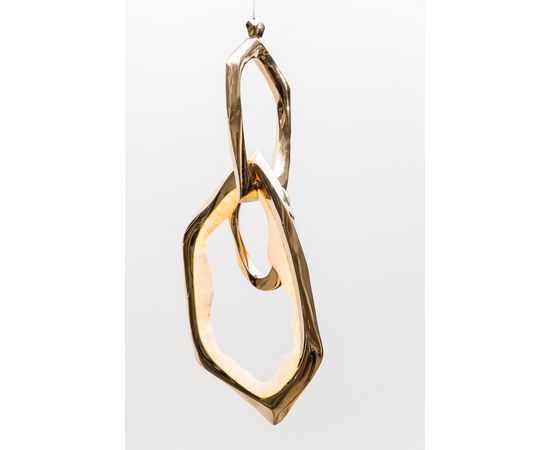 Подвесной светильник Markus Haase Bronze and Onyx Circlet Pendant, фото 8