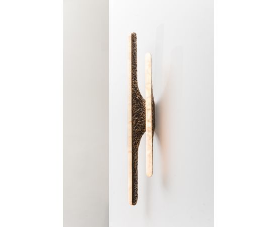 Настенный светильник Markus Haase Sculptural Sconce in Textured Bronze and Onyx, фото 2