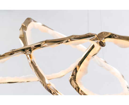 Подвесной светильник Markus Haase Bronze and Onyx Circlet Chandelier II, фото 2