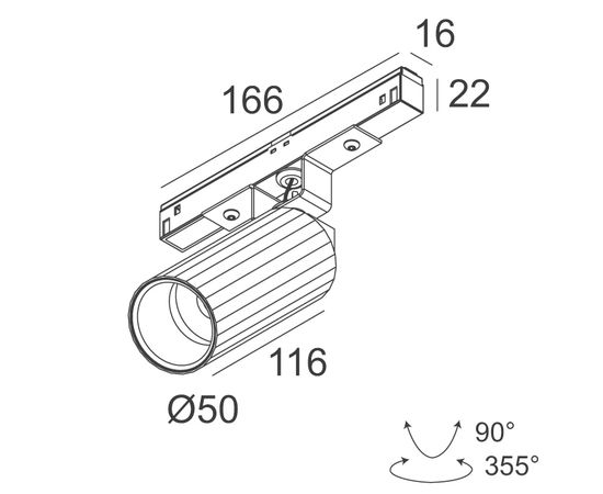 Трековый светильник Delta Light M26L/M35R - HEDRA 92708 DIM5, фото 3