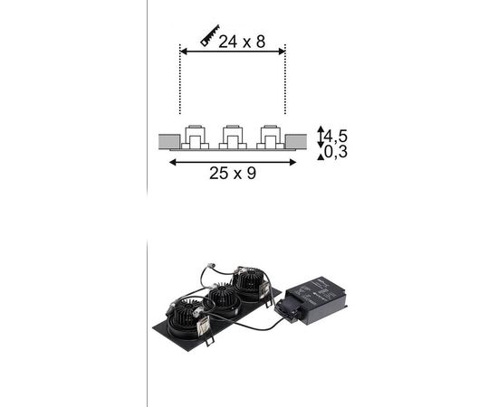 NEW TRIA 3 SET recessed fitting, фото 2