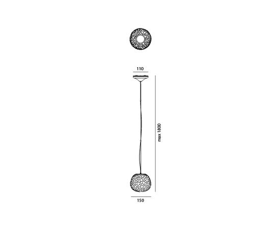 Подвесной светильник Artemide Meteorite 15 suspension, фото 2