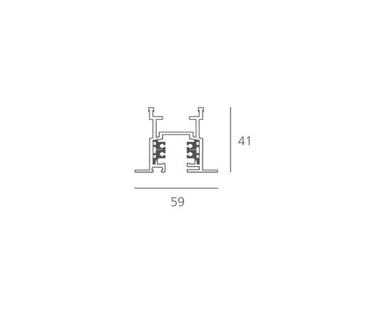 Шинопровод осветительный Artemide Architectural 3-Circuit Tracks for Recessed Mounting, фото 2