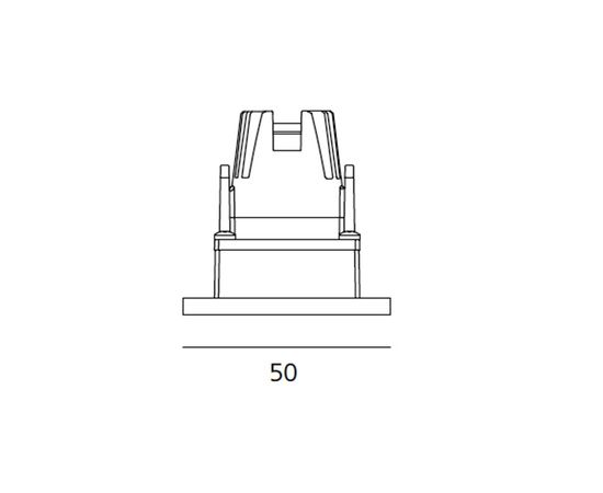 Встраиваемый в потолок светильник Artemide Architectural Zeno Up 2 Frosted Square, фото 3