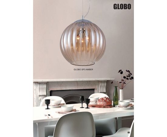 Подвесной светильник Crystal Lux GLOBO SP3 AMBER, фото 2