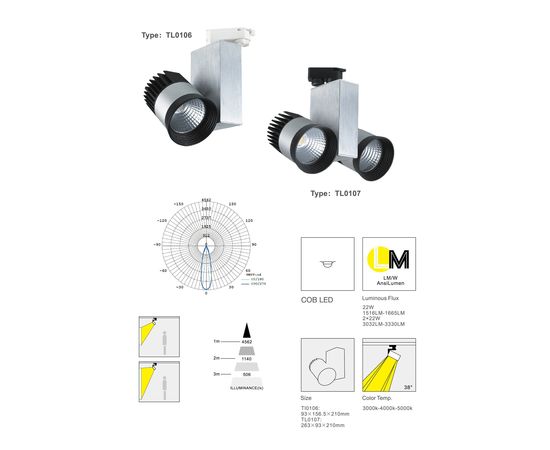 Трековый светодиодный светильник Limex Commeicial Track Light TL0106, фото 2