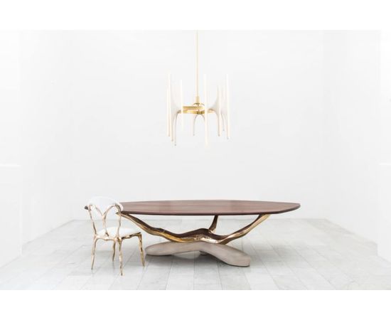 Обеденный стол Markus Haase Bronze, Walnut, and Limestone Dining Table, фото 9