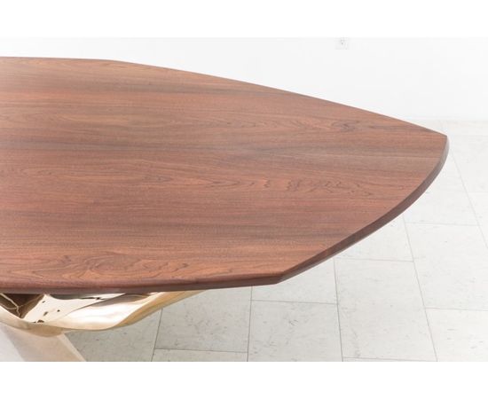 Обеденный стол Markus Haase Bronze, Walnut, and Limestone Dining Table, фото 4