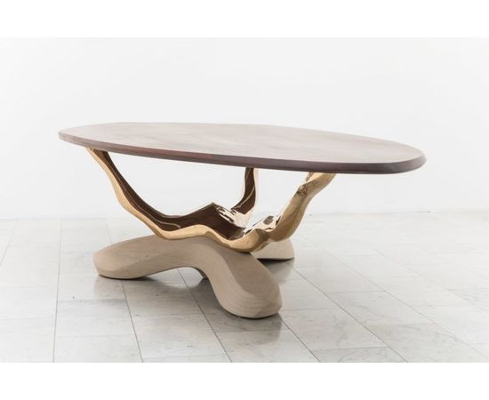 Обеденный стол Markus Haase Bronze, Walnut, and Limestone Dining Table, фото 8