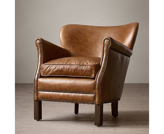 Кресло Restoration Hardware Professor&#039;s Leather Chair, фото 1