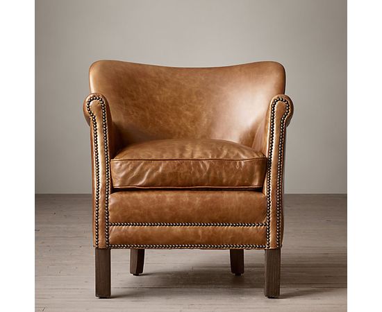 Кресло Restoration Hardware Professor&#039;s Leather Chair, фото 4