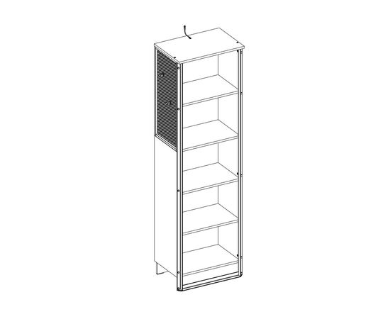 Книжный шкаф CILEK Dark Metal Bookcase, фото 4