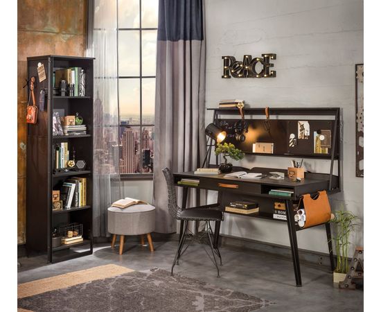 Книжный шкаф CILEK Dark Metal Bookcase, фото 3