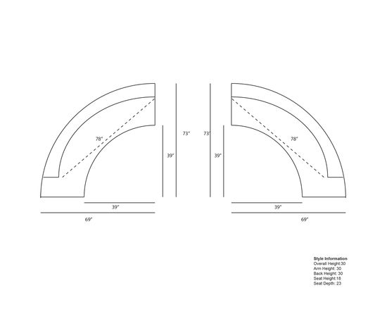 Диван модульный Jonathan Adler Danner Curved Sectional, фото 6