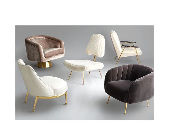 Кресло Jonathan Adler Bacharach Swivel Chair, фото 4