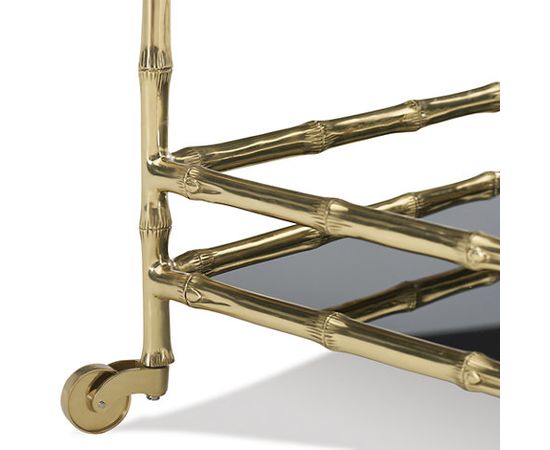 Столик на колесиках Ralph Lauren Brass Bamboo Drinks Trolley, фото 3