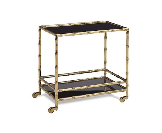 Столик на колесиках Ralph Lauren Brass Bamboo Drinks Trolley, фото 1