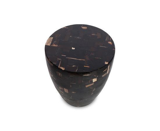 Приставной столик Phillips Collection Petrified Wood Mosaic Drum Side Table, фото 4