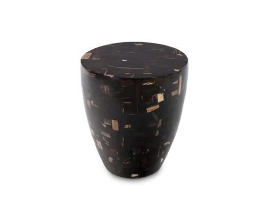 Приставной столик Phillips Collection Petrified Wood Mosaic Drum Side Table, фото 2