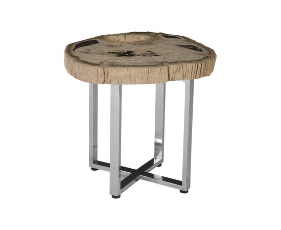 Журнальный столик Phillips Collection Petrified Wood Coffee Table, SS Legs, фото 1