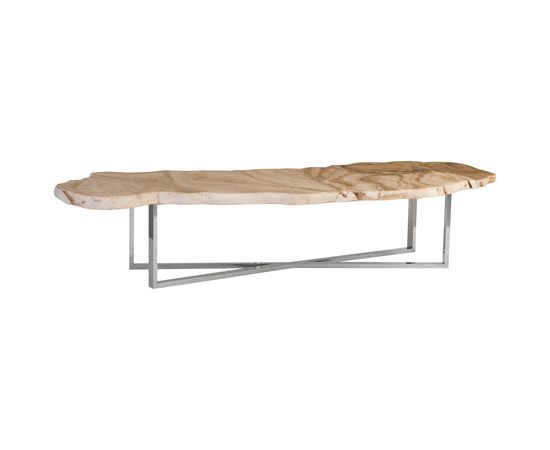 Кофейный столик Phillips Collection Onyx Coffee Table, Stainless Steel Base, rectangular, фото 5