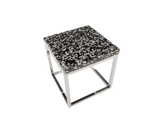 Приставной столик Phillips Collection Captured Denim, End Table w/ Plated Black Nickel Base, фото 5